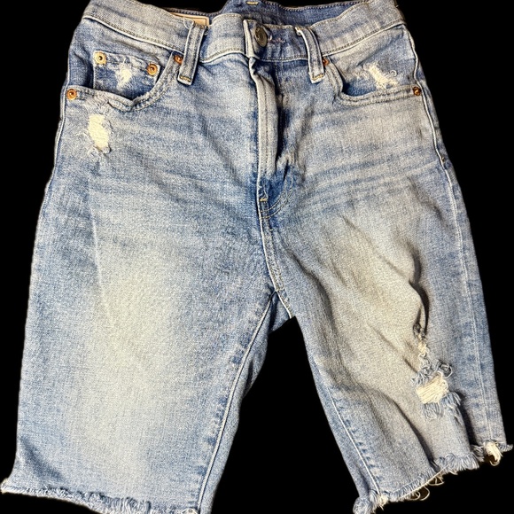GAP Denim Women's Bermuda Shorts High Rise 00/24 Distressed - Picture 1 of 5